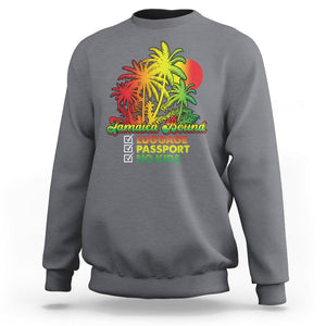 Jamaica Travel Luggage Passport No Kids Jamaican Reggae Sweatshirt TS02 Charcoal Print Your Wear