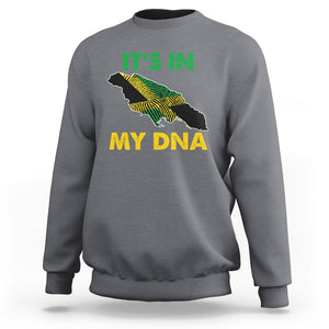 It's In My DNA Proud Jamaican Flag Map Jamaica Reggae Sweatshirt TS02 Charcoal Print Your Wear