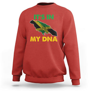 It's In My DNA Proud Jamaican Flag Map Jamaica Reggae Sweatshirt TS02 Red Print Your Wear