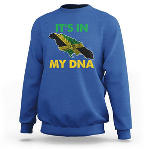 It's In My DNA Proud Jamaican Flag Map Jamaica Reggae Sweatshirt TS02 Royal Blue Print Your Wear