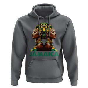 Jamaican Black Girls Melanin Queen Jamaica Flag Hair Womens Hoodie TS02 Charcoal Print Your Wear