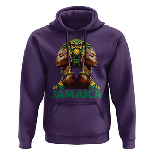Jamaican Black Girls Melanin Queen Jamaica Flag Hair Womens Hoodie TS02 Purple Print Your Wear