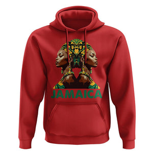 Jamaican Black Girls Melanin Queen Jamaica Flag Hair Womens Hoodie TS02 Red Print Your Wear