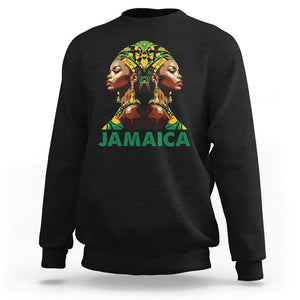Jamaican Black Girls Melanin Queen Jamaica Flag Hair Womens Sweatshirt TS02 Black Print Your Wear