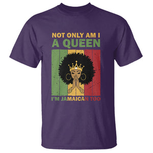 Not Only Am I A Queen I'm Jamaican Too Proud Jamaica Girl T Shirt TS02 Purple Printyourwear