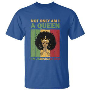 Not Only Am I A Queen I'm Jamaican Too Proud Jamaica Girl T Shirt TS02 Royal Blue Printyourwear