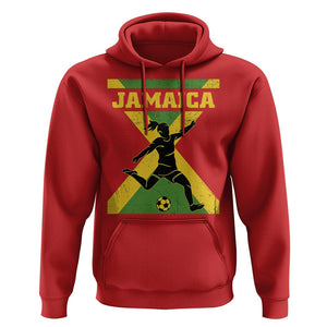 Jamaica Women Football Hoodie Jamaican Flag Girls Soccer Futbol Fan Lover TS02 Red Print Your Wear