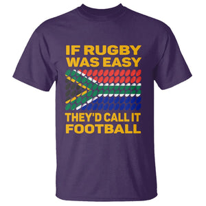 South Africa Rugby T Shirt If Rugby Was Easy They'd Call It Football Funny TS02 Purple Printyourwear