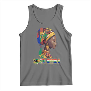South Africa Pride Tank Top Black African Woman TS02 Black Heather Print Your Wear