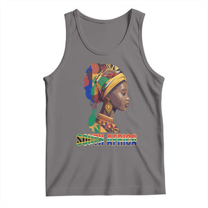 South Africa Pride Tank Top Black African Woman TS02 Deep Heather Print Your Wear