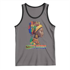 South Africa Pride Tank Top Black African Woman TS02 Deep Heather Black Print Your Wear
