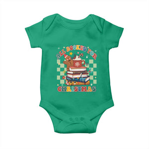 Reading Christmas Baby Onesie All Booked For Xmas Books and Cocoa Lover TS02 Irish Green Print Your Wear