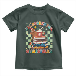Reading Christmas Toddler T Shirt All Booked For Xmas Books and Cocoa Lover TS02 Dark Forest Green Print Your Wear