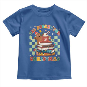 Reading Christmas Toddler T Shirt All Booked For Xmas Books and Cocoa Lover TS02 Royal Blue Print Your Wear