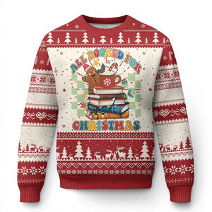 Reading Christmas Ugly Christmas Sweater All Booked For Xmas Books and Cocoa Lover TS02 Red Print Your Wear