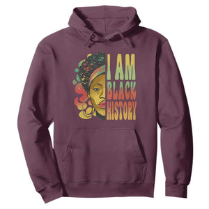 I Am Black History Month Hoodie African American Pride Black Woman TS02 Maroon Printyourwear