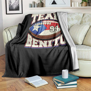 Team Benito Puerto Rico Football Pride Throw Blanket Number 94 Vintage Game Day Music Artist Fan TS02 Print Your Wear