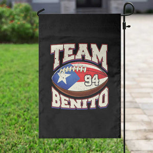 Team Benito Puerto Rico Football Pride Garden Flag Number 94 Vintage Game Day Music Artist Fan TS02 Print Your Wear
