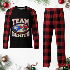 Team Benito Puerto Rico Football Pride Plaid Pajama Set Number 94 Vintage Game Day Music Artist Fan TS02 Buffalo Plaid Print Your Wear