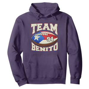 Team Benito Puerto Rico Football Pride Hoodie Number 94 Vintage Game Day Music Artist Fan TS02 Purple Print Your Wear
