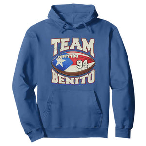 Team Benito Puerto Rico Football Pride Hoodie Number 94 Vintage Game Day Music Artist Fan TS02 Royal Blue Print Your Wear