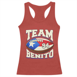 Team Benito Puerto Rico Football Pride Racerback Tank Top Number 94 Vintage Game Day Music Artist Fan TS02 Red Print Your Wear
