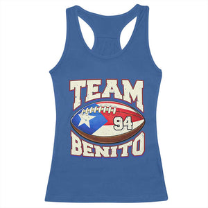 Team Benito Puerto Rico Football Pride Racerback Tank Top Number 94 Vintage Game Day Music Artist Fan TS02 Royal Blue Print Your Wear