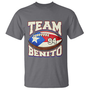 Team Benito Puerto Rico Football Pride T Shirt Number 94 Vintage Game Day Music Artist Fan TS02 Charcoal Print Your Wear
