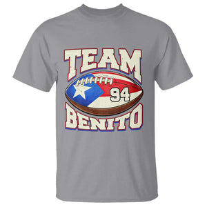 Team Benito Puerto Rico Football Pride T Shirt Number 94 Vintage Game Day Music Artist Fan TS02 Sport Gray Print Your Wear