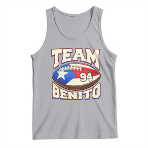 Team Benito Puerto Rico Football Pride Tank Top Number 94 Vintage Game Day Music Artist Fan TS02 Athletic Heather Print Your Wear