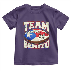 Team Benito Puerto Rico Football Pride Toddler T Shirt Number 94 Vintage Game Day Music Artist Fan TS02 Purple Print Your Wear