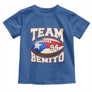 Team Benito Puerto Rico Football Pride Toddler T Shirt Number 94 Vintage Game Day Music Artist Fan TS02 Royal Blue Print Your Wear