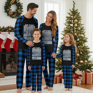 Funny Nihilist Penguin Existential Meme Plaid Pajama Set Reject the Colony Embrace the Mountains TS02 Blue Plaid Print Your Wear