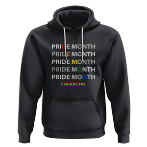 Pride Month Demon Hoodie LGBT History Month LGBTQ Support TS02 Black Printyourwear