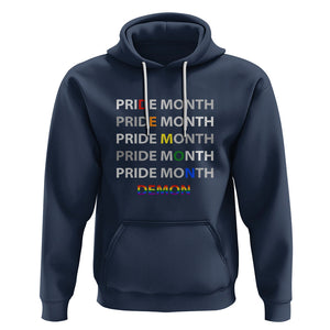 Pride Month Demon Hoodie LGBT History Month LGBTQ Support TS02 Navy Printyourwear