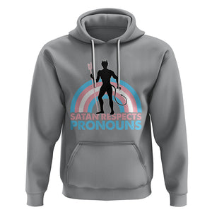Satan Respects Pronouns Hoodie Transgender Pride Flag Devil Protect Trans Kids TS02 Sport Gray Printyourwear