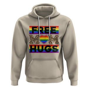 LGBT Free Hugs Support Hoodie Mom Hug Mama LGBTQ Ally Rainbow Flag Leopard TS02 Sand Printyourwear