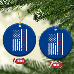 Funny Let's Go Taco Ceramic Ornament Stars and Stripes Political Satire TS02 1pc Blue Print Your Wear