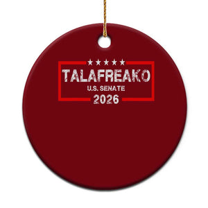 Talafreako U.S. Senate 2026 Ceramic Ornament James Talarico Voter Political Supporter