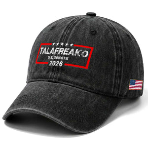 Talafreako U.S. Senate 2026 Washed Cotton Baseball Cap James Talarico Voter Political Supporter