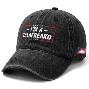 I'm A Talafreako Patriotic Voter Washed Cotton Baseball Cap James Talarico Political Supporter Election Box Graphic