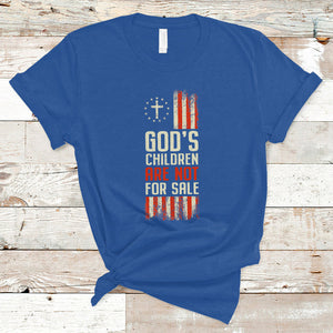 God's Children Are Not For Sale American Flag God's Children End Human Trafficking T Shirt TS02 Royal Blue Printyourwear