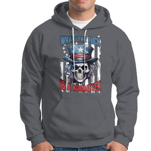 WTF What The Fuck Is A Kilometer George Washington Skull Funny Saying Hoodie TS02 Printyourwear