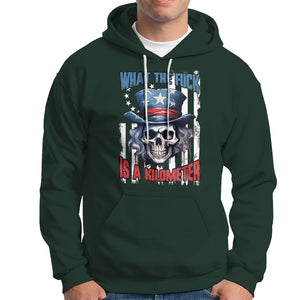 WTF What The Fuck Is A Kilometer George Washington Skull Funny Saying Hoodie TS02 Printyourwear