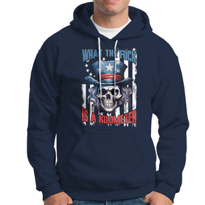 WTF What The Fuck Is A Kilometer George Washington Skull Funny Saying Hoodie TS02 Printyourwear