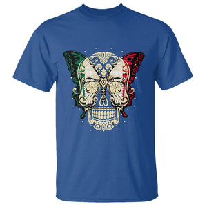 Mexican Sugar Skull T Shirt Mexico Flag Butterfly Latino Hispanic Heritage TS02 Royal Blue Printyourwear