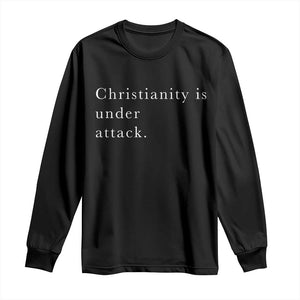 Christianity Is Under Attack Long Sleeve Shirt Pray for Grand Blanc Michigan Faith Support TS02 Black Print Your Wear