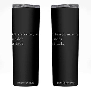 Christianity Is Under Attack Skinny Tumbler Pray for Grand Blanc Michigan Faith Support TS02 Black Print Your Wear