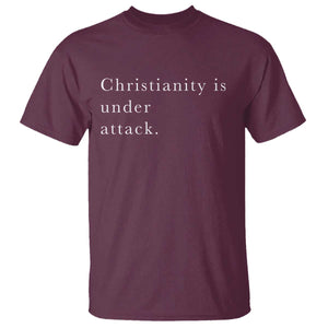 Christianity Is Under Attack T Shirt Pray for Grand Blanc Michigan Faith Support TS02 Maroon Print Your Wear