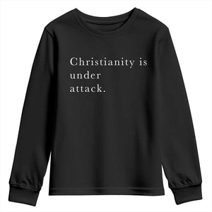 Christianity Is Under Attack Youth Sweatshirt Pray for Grand Blanc Michigan Faith Support TS02 Black Print Your Wear
